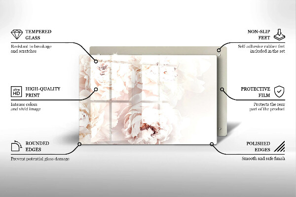 Skärbräda glas modern Pastellpioner