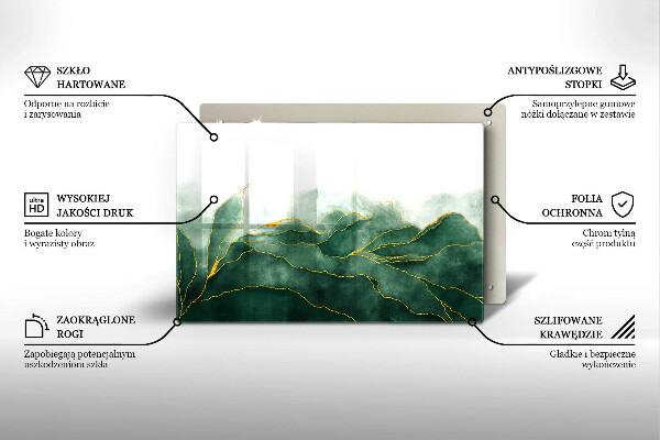 Skärbräda glas modern Abstrakt natur