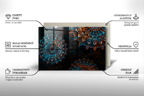 Skärbräda glas modern Boho vintage hjul