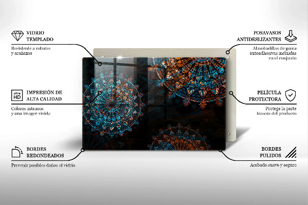 Skärbräda glas modern Boho vintage hjul