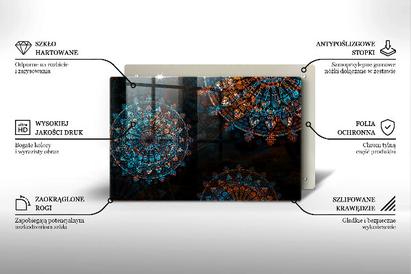 Skärbräda glas modern Boho vintage hjul