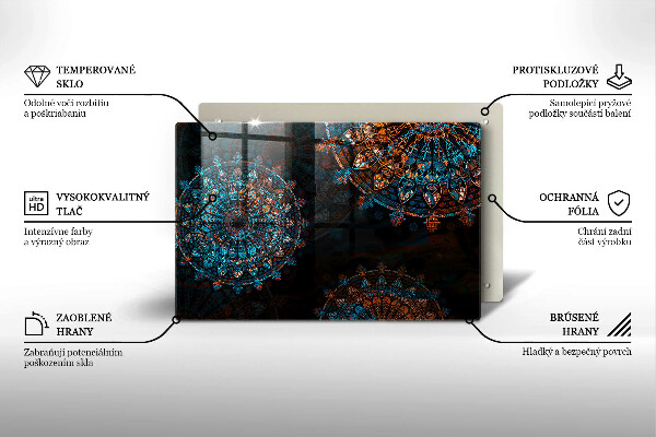 Skärbräda glas modern Boho vintage hjul