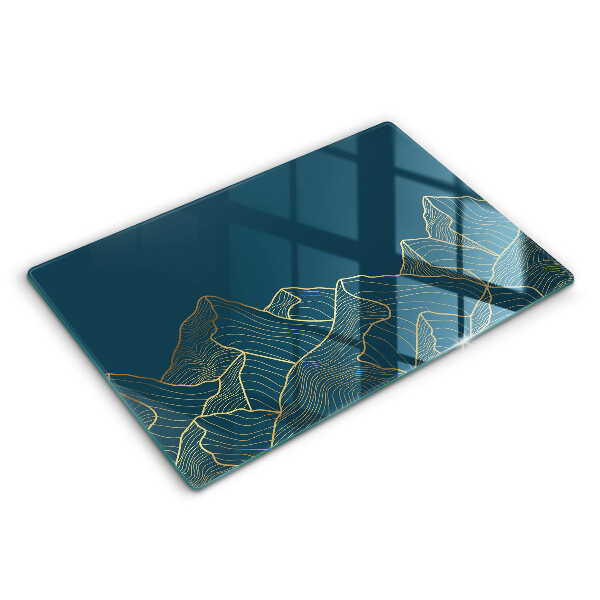 Skärbräda glas modern Abstrakta berg