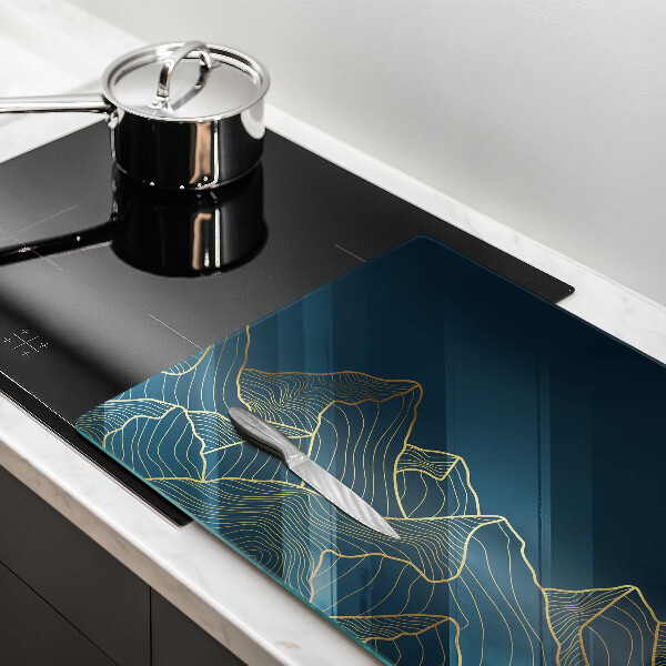 Skärbräda glas modern Abstrakta berg