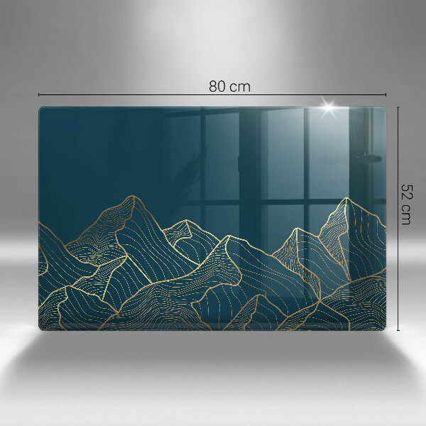 Skärbräda glas modern Abstrakta berg