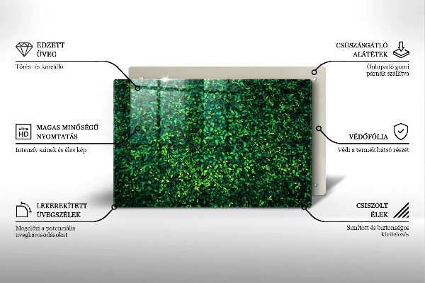 Skärbräda glas modern Plantera små blad