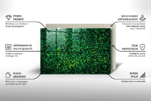 Skärbräda glas modern Plantera små blad