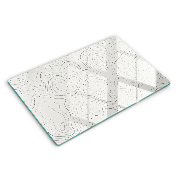 Skärbräda glas modern Line art design