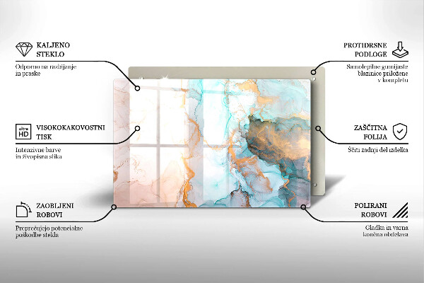 Skärbräda glas modern Abstrakt marmor