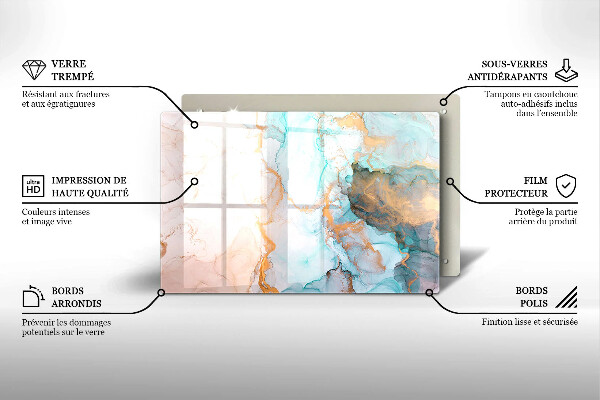 Skärbräda glas modern Abstrakt marmor