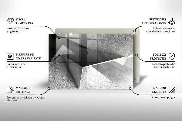Skärbräda glas modern Konkret abstraktion