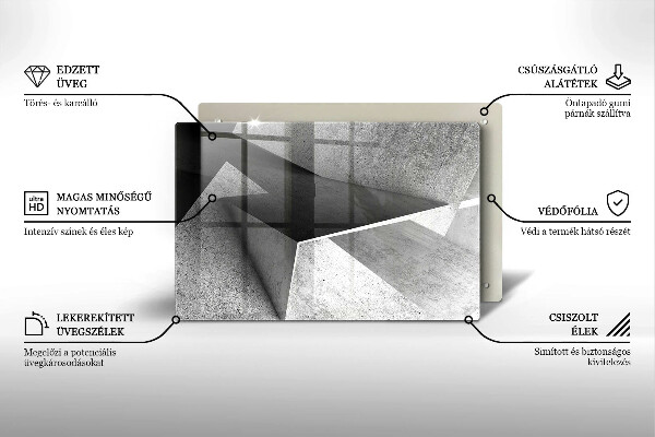 Skärbräda glas modern Konkret abstraktion