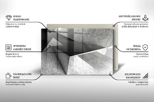 Skärbräda glas modern Konkret abstraktion
