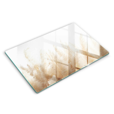 Skärbräda glas modern Pampas gräs