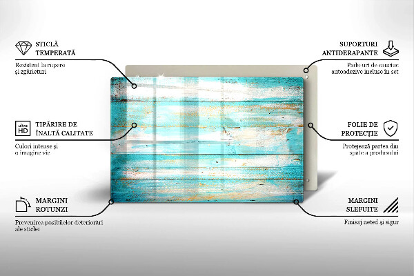Skärbräda glas modern Vintage träplankor