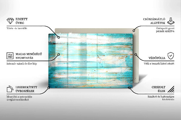 Skärbräda glas modern Vintage träplankor