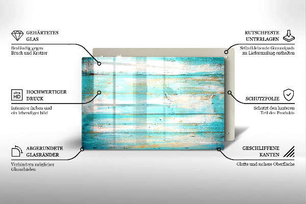 Skärbräda glas modern Vintage träplankor