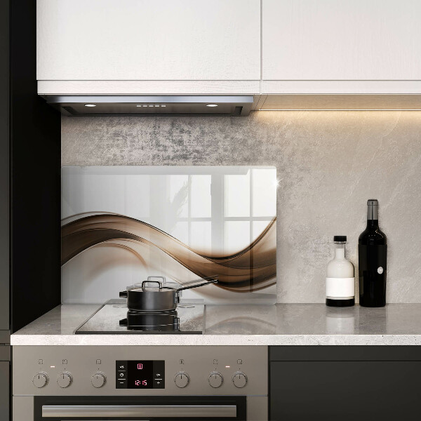 Skärbräda glas modern Abstrakta bruna linjer