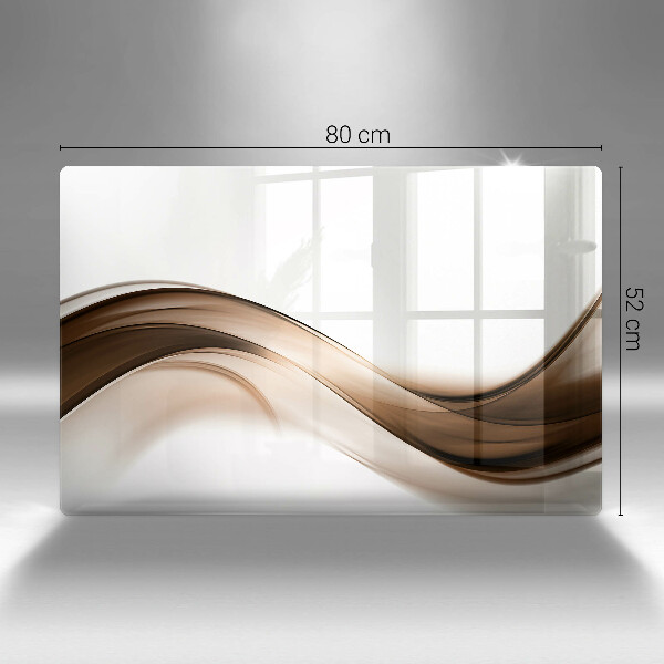 Skärbräda glas modern Abstrakta bruna linjer