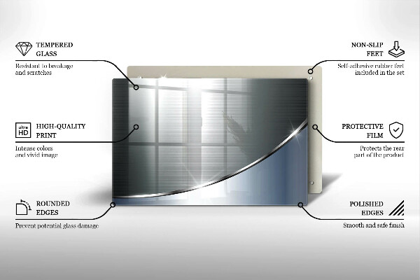 Skärbräda glas modern Metall abstrakt mönster