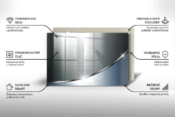 Skärbräda glas modern Metall abstrakt mönster