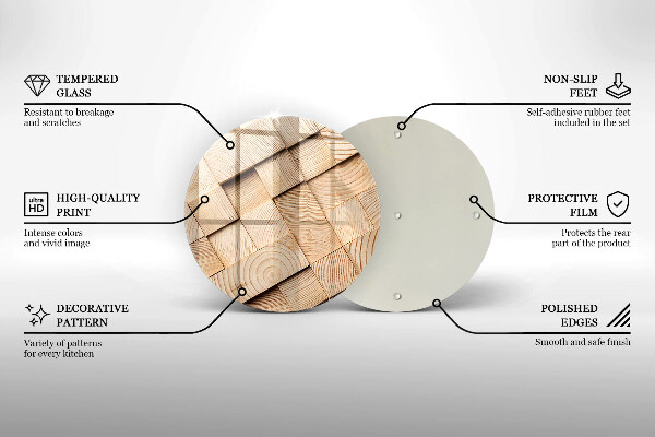 Skärbräda glas unik Trärutor