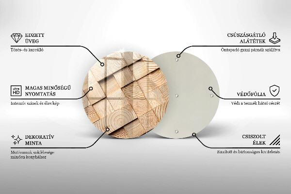 Skärbräda glas unik Trärutor