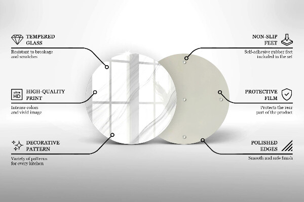 Skärbräda glas unik Delikat marmor