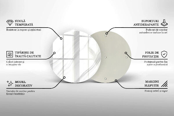 Skärbräda glas unik Delikat marmor