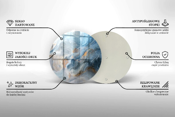 Skärbräda glas unik Marmor textur