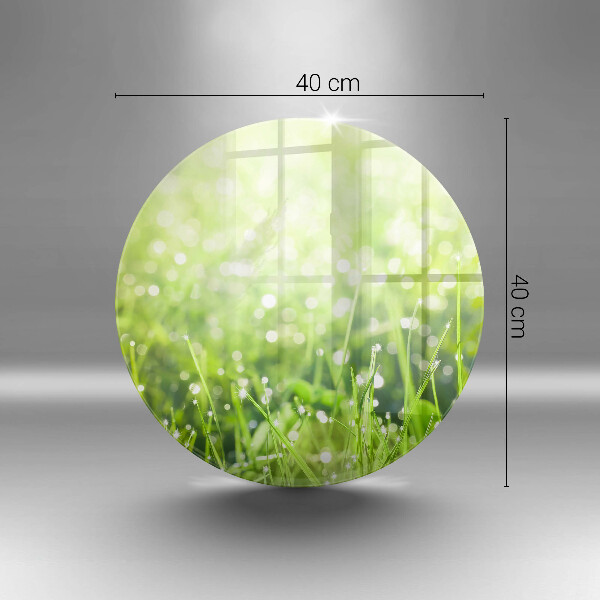 Skärbräda glas unik Natur - gräs och dagg