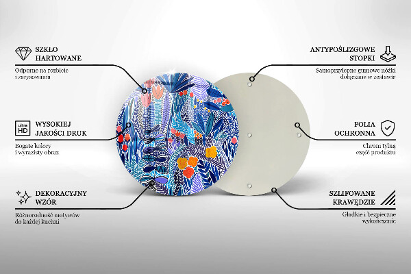 Skärbräda glas unik Målad äng