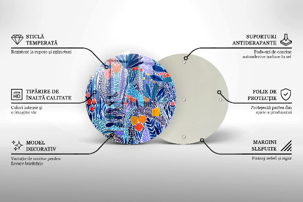 Skärbräda glas unik Målad äng