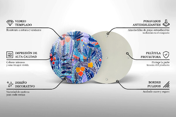 Skärbräda glas unik Målad äng