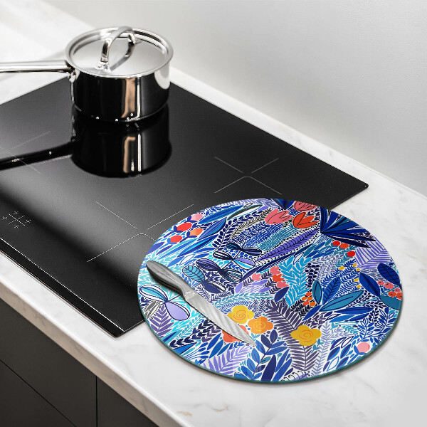 Skärbräda glas unik Målad äng