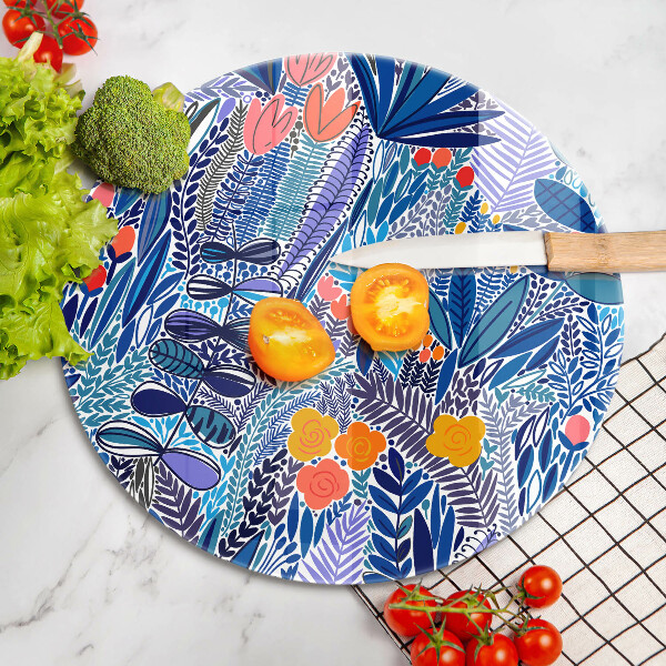 Skärbräda glas unik Målad äng