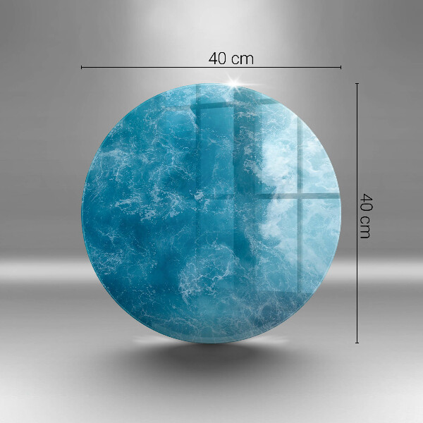 Skärbräda glas unik Blått vatten