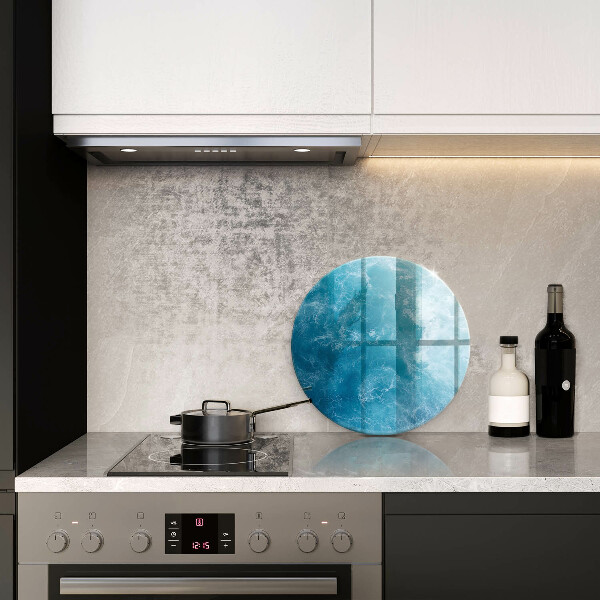 Skärbräda glas unik Blått vatten