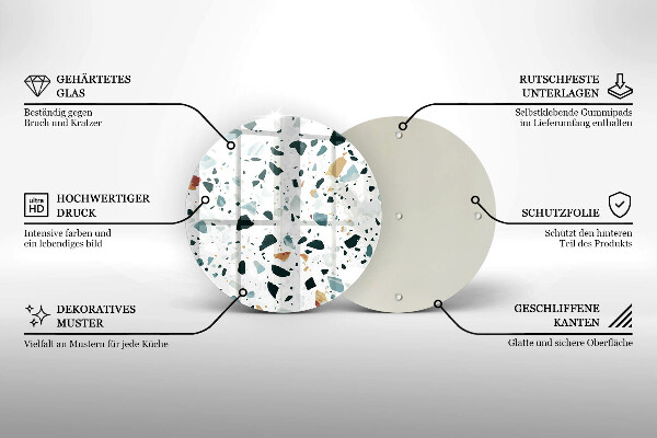 Skärbräda glas unik Lätt stengods