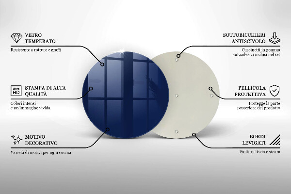 Skärbräda glas unik Färg blå