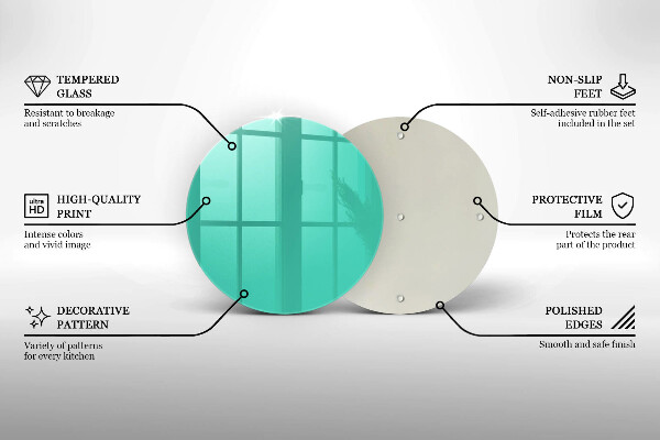 Skärbräda glas unik Färg grön
