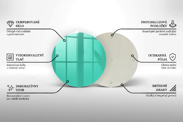 Skärbräda glas unik Färg grön