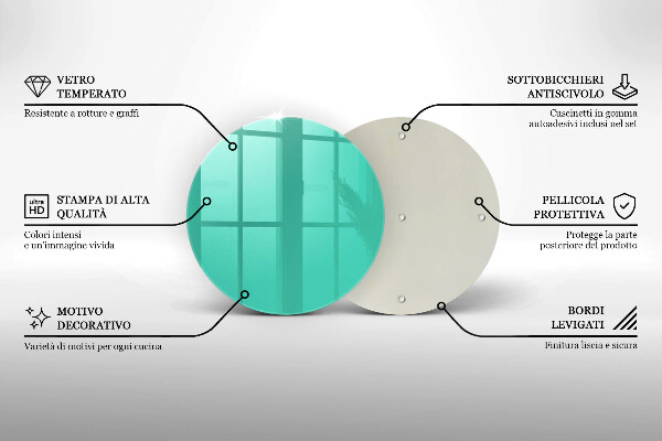 Skärbräda glas unik Färg grön