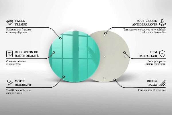 Skärbräda glas unik Färg grön