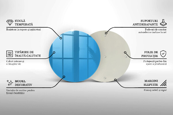Skärbräda glas unik Färg blå