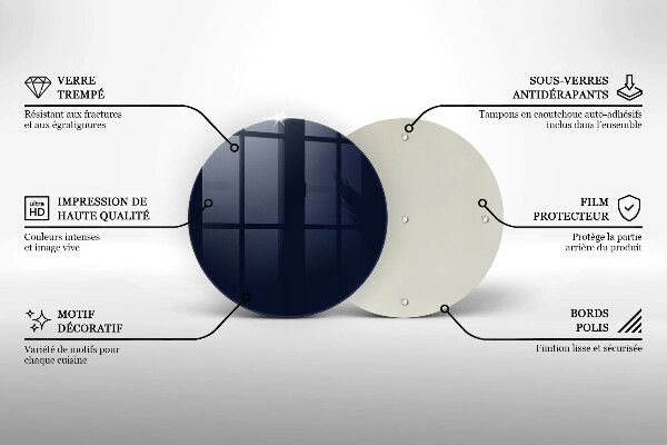 Skärbräda glas unik Marinblå färg