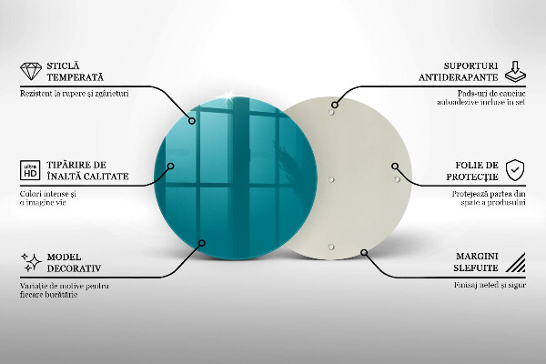 Skärbräda glas unik Turkos färg