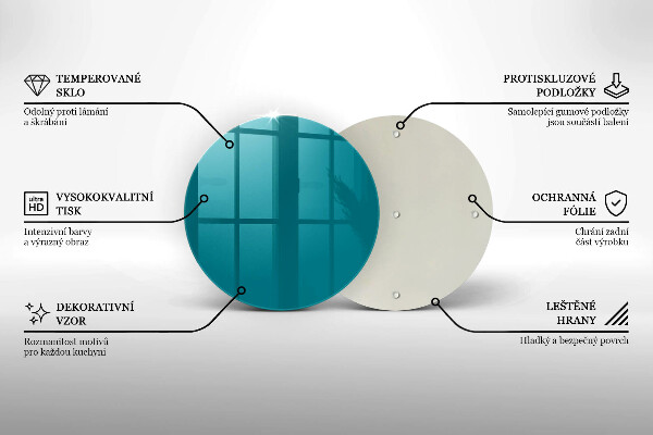 Skärbräda glas unik Turkos färg