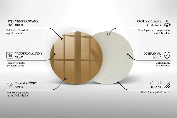 Skärbräda glas unik Beige färg