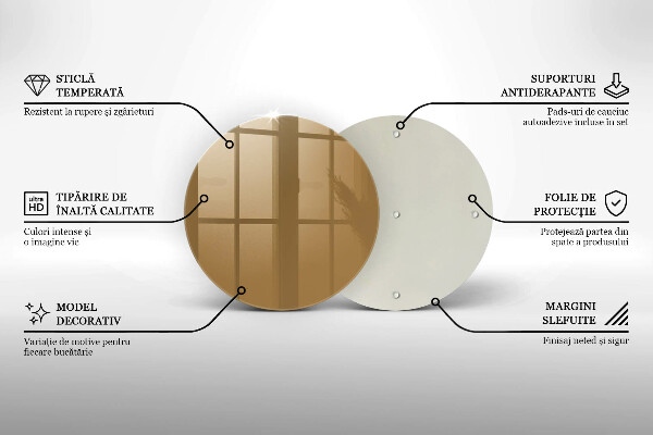 Skärbräda glas unik Beige färg